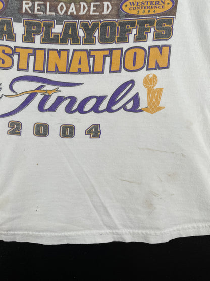 2004 LOS ANGELES LAKERS Size XL Vintage NBA T-Shirt / A3799