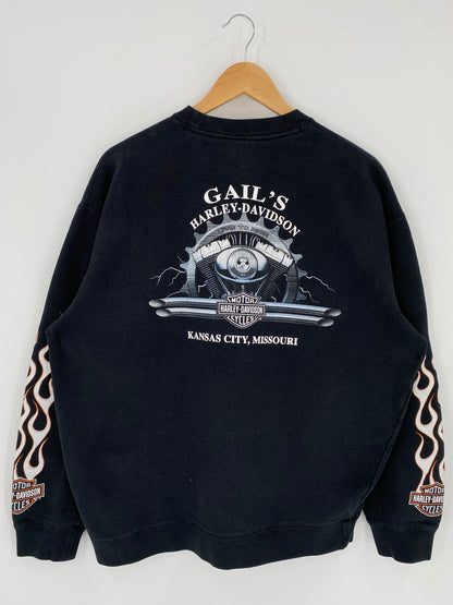 2007' HARLEY DAVIDSON Size L Vintage Sweat-shirt   / K5264