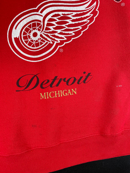 90's DETROIT RED WINGS Made in USA Size XL Vintage NHL Sweat-shirt / E3116S