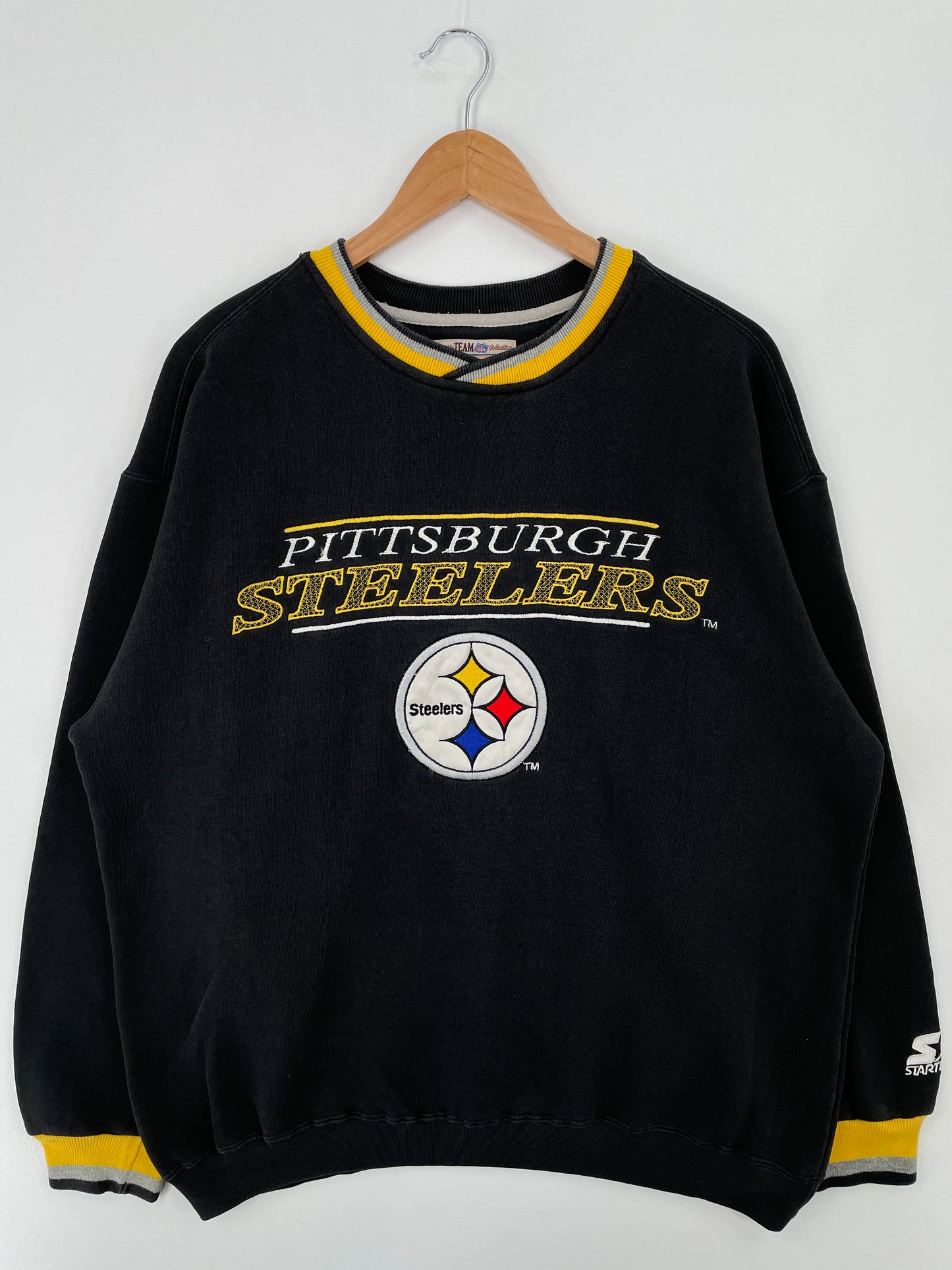 Vintage STARTER x PITTSBURGH STEELERS Size L NFL Sweat-Shirt / A9467