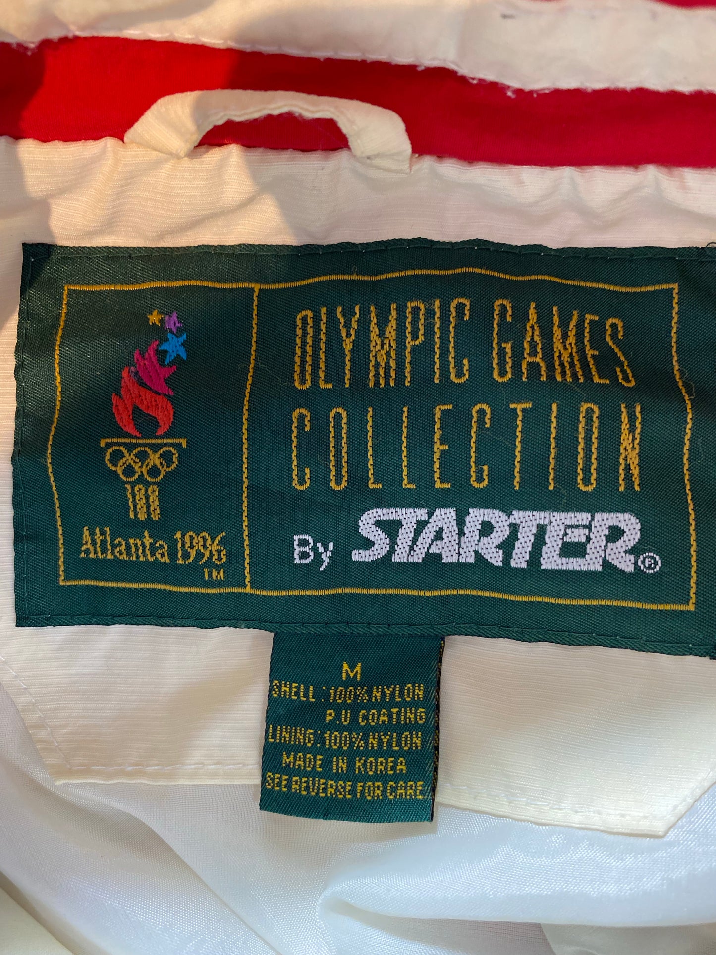 1996' STARTER x ATLANTA OLYMPIC GAME Size M Vintage Zip-up Nylon Jacket  / K8033