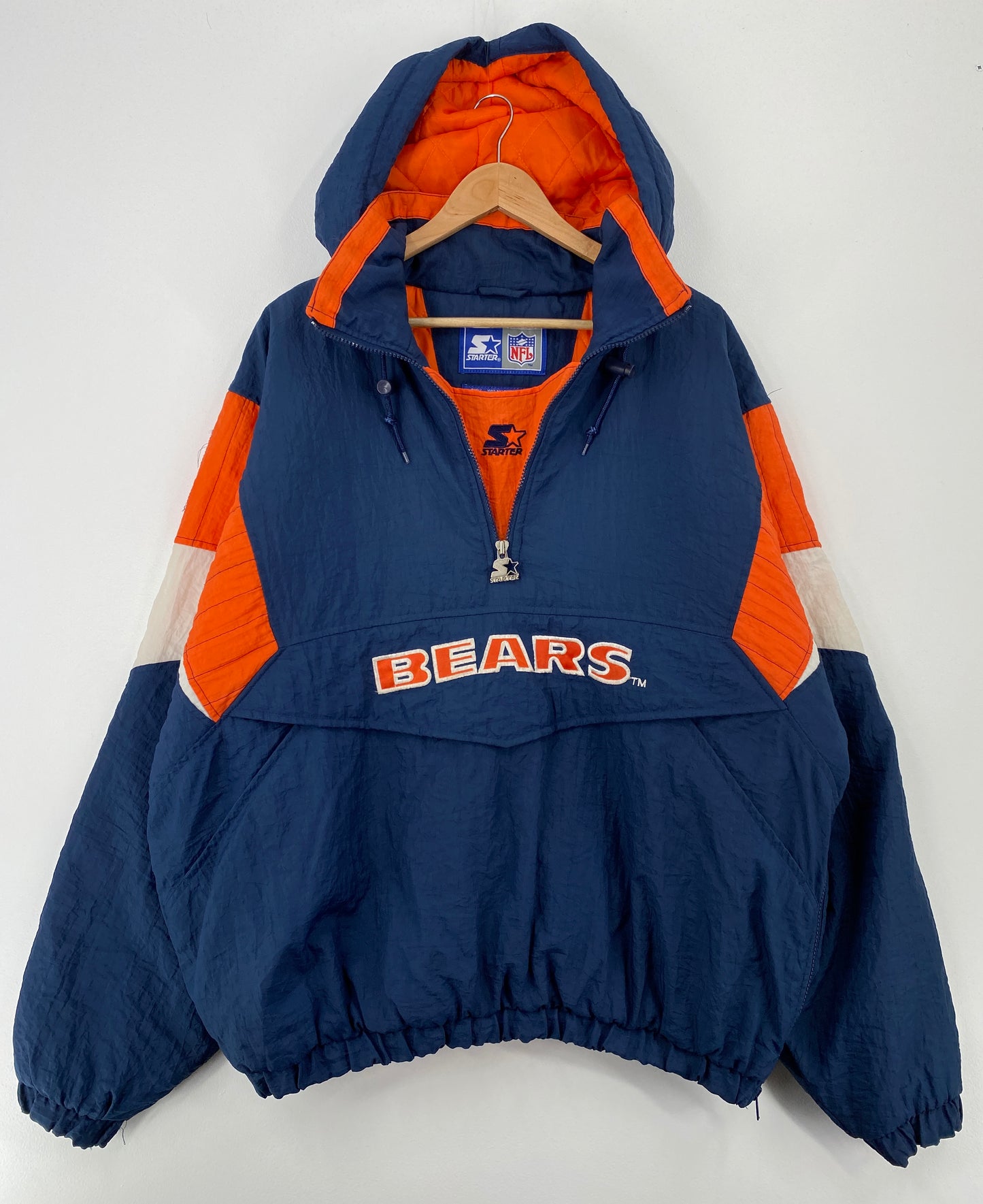 90's STARTER x CHICAGO BEARS Size XL Vintage NFL Nylon Jacket / A8761