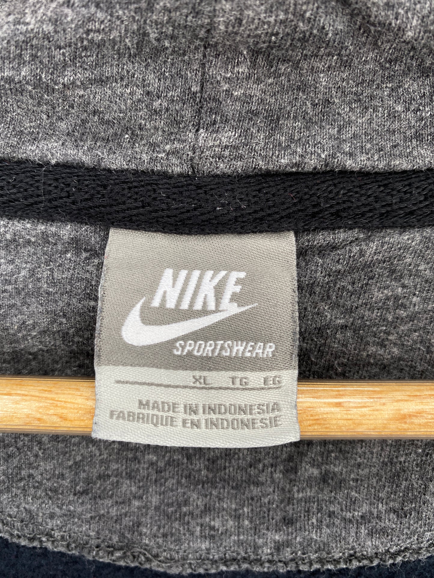 00' NIKE MINI SWOOSH Size XL Vintage Hoodie Zip Up Sweat-Shirt / A6037