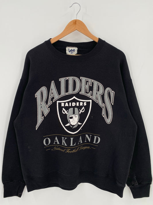 1996 OAKLAND RAIDERS Made in USA Size L Vintage NFL Sweat-shirt / K6485