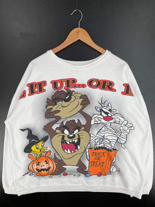 1997 LOONEY TUNES HALLOWEEN Made in USA Size XXL Vintage Sweat-Shirt / A2724