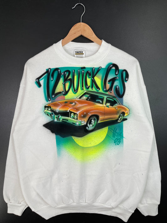 90's 72BUICK GS Hand Painted Size L Vintage Sweat-shirt / A8619