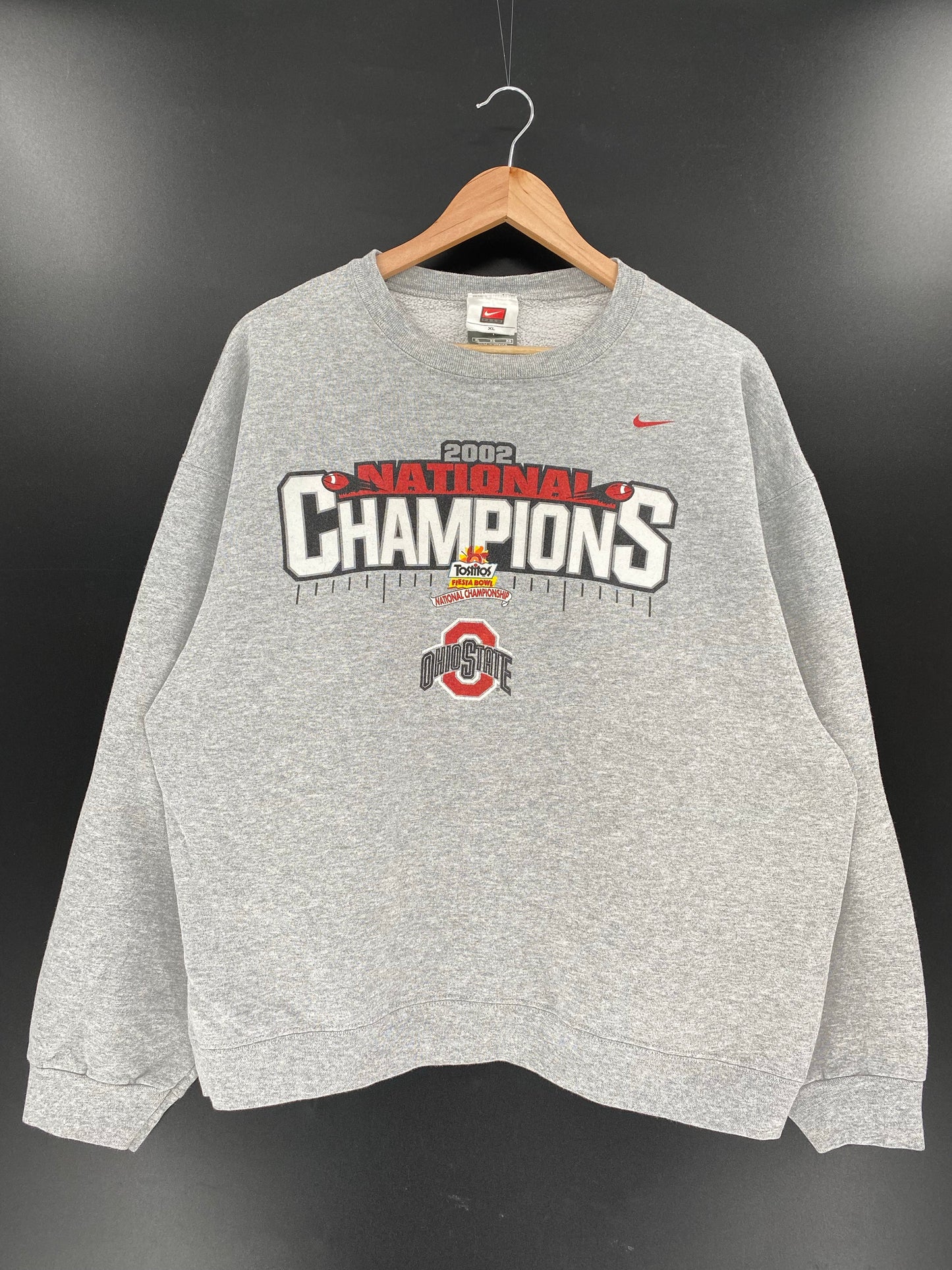 00' NIKE OHIO STATE Size XL Vintage College Sweat shirt / K5176