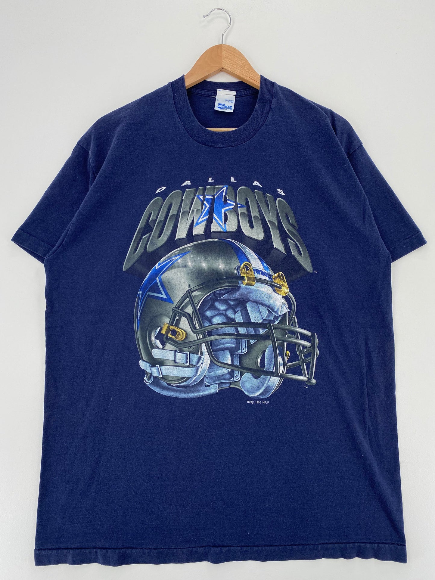 .1995 SALEM x DALLAS COWBOYS Made in USA Size L Vintage NFL T-Shirt / E5080T
