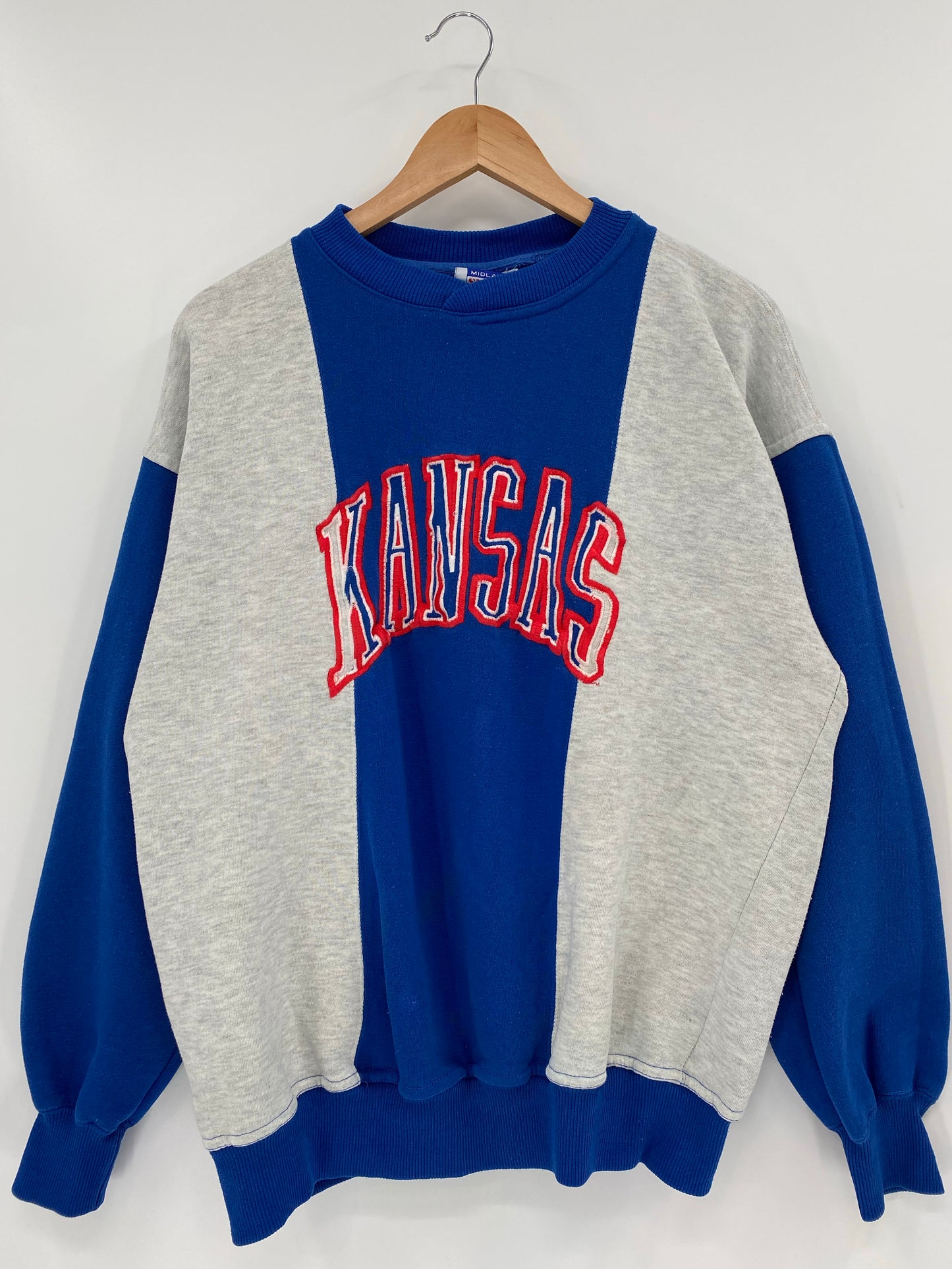 90's KANSAS Size L Vintage College Sweat-shirt / K6399