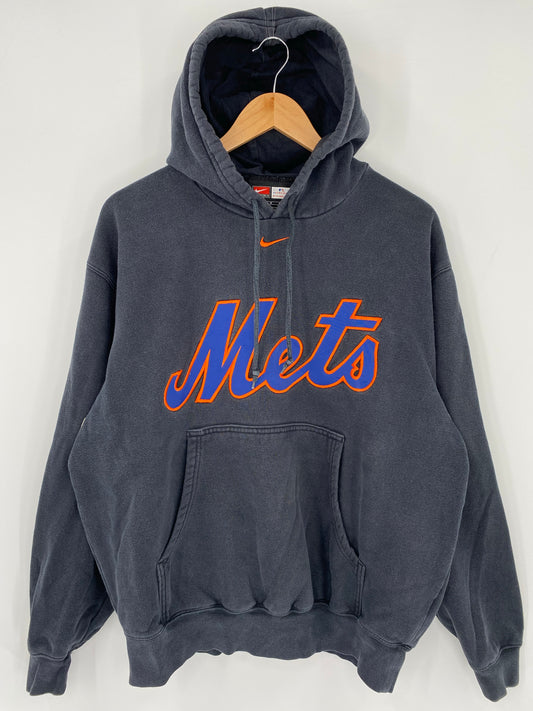 00' NIKE METS Size M Vintage MLB Hoodie Sweat-shirt / K5950