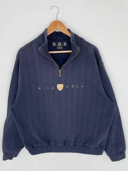 00' NIKE GOLF Size L Vintage Half Zip-up Sweat-shirt / K9581