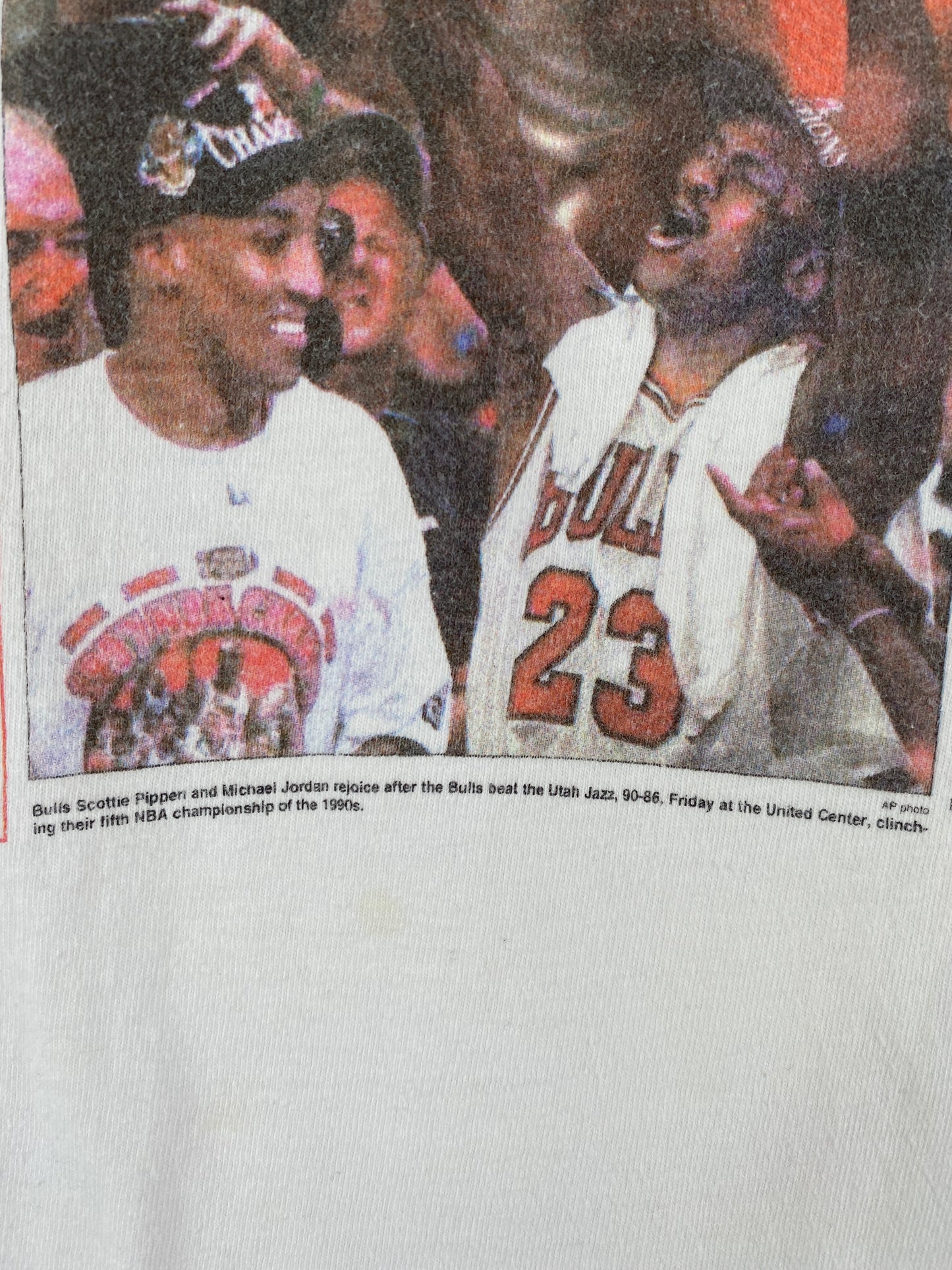 90's CHICAGO BULLS Size XXL Vintage NBA T-Shirt / A4829