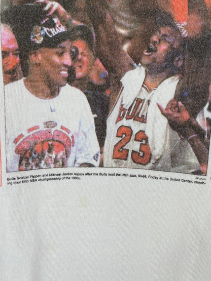 90's CHICAGO BULLS Size XXL Vintage NBA T-Shirt / A4829