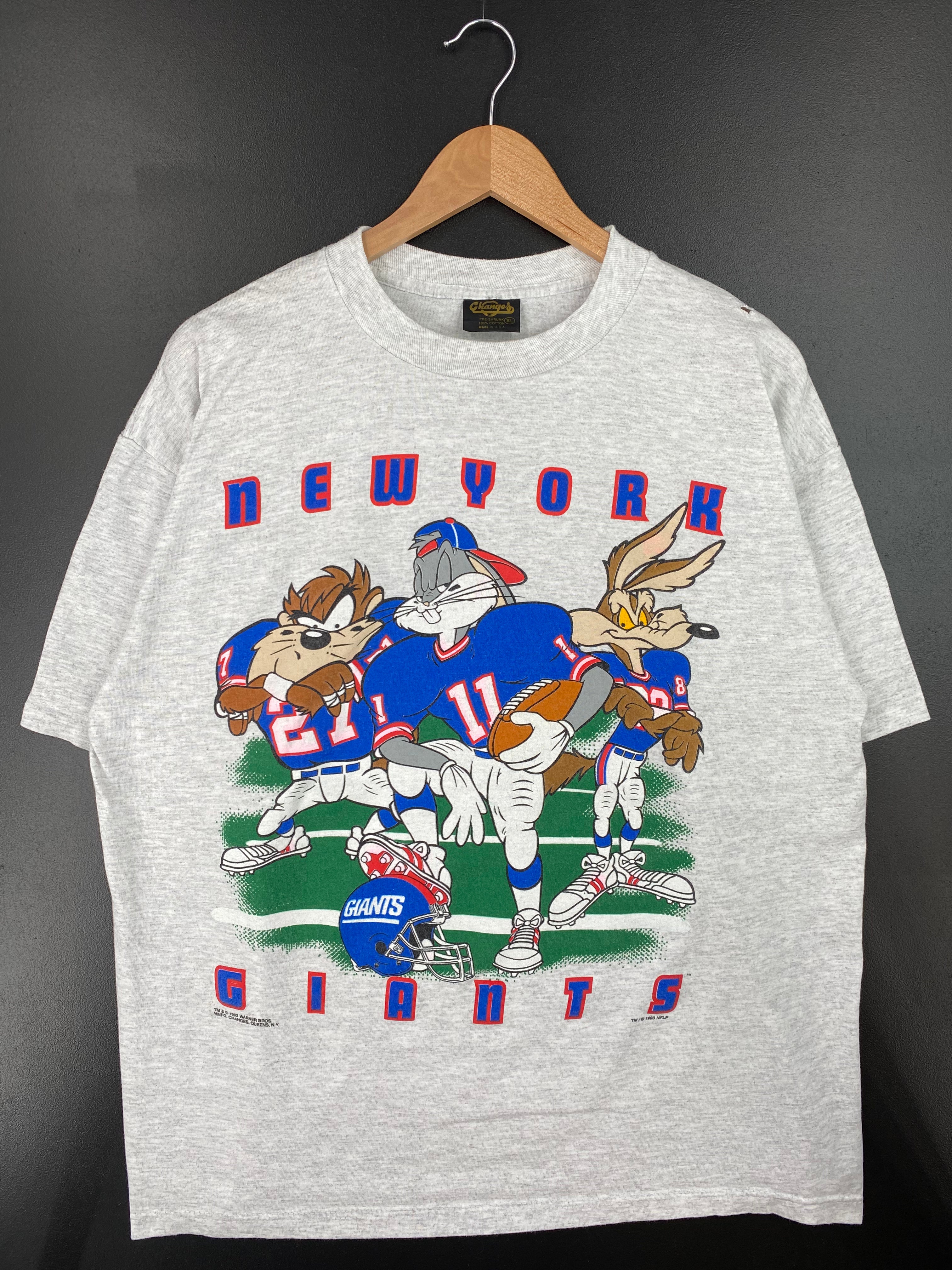 NFL New york Giants Charge Looney Tunes Vintage T-Shirt - Ink In Action