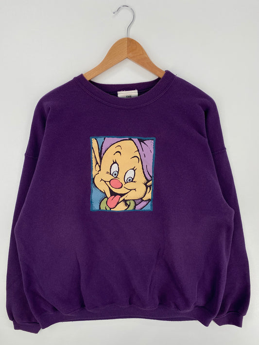 90’s DISNEY DWARFS DOPEY Made in USA Size XL Vintage Sweat shirt / A822