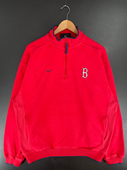 Vintage NIKE x BOSTON RED SOX Size M Vintage MLB Half zip Sweat Shirt / E6715S
