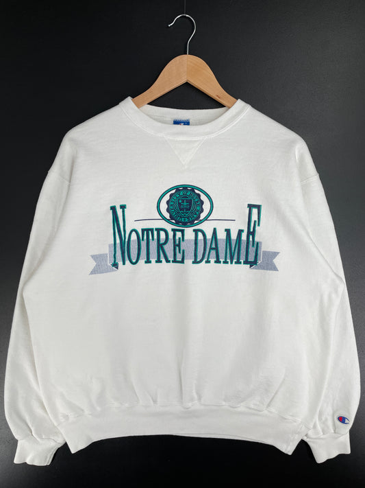 .90's CHAMPION x NOTRE DAME Made in USA Size XXL Vintage College Sweat-shirt / E2694S