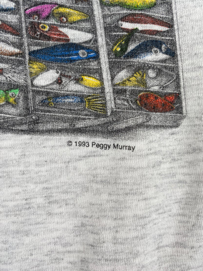 1993 FISHING Size XL Vintage T-Shirt / E6327T