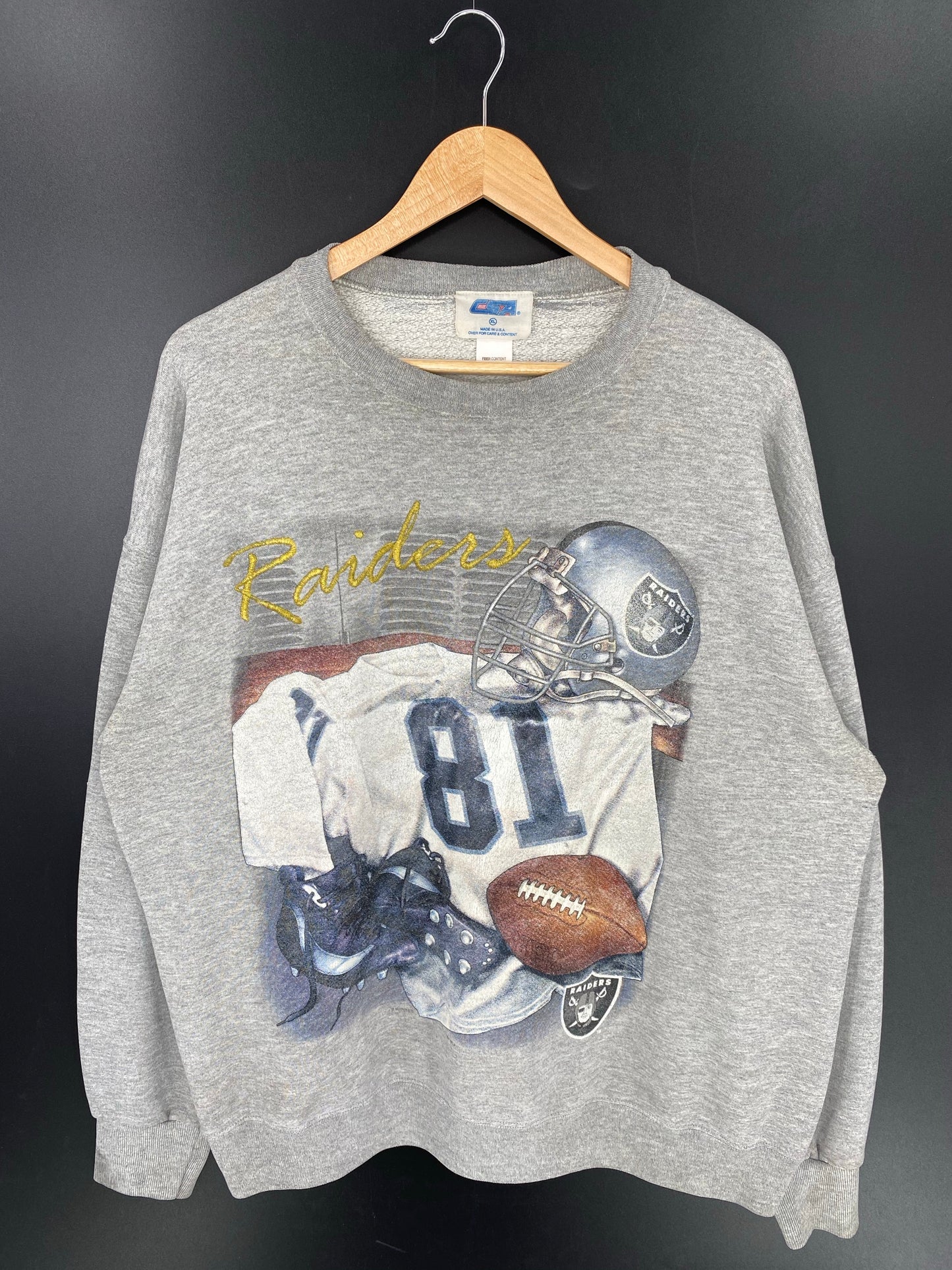 1997 OAKLAND RAIDERS Made in USA Size XL Vintage NFL Sweat-Shirt/ K8077