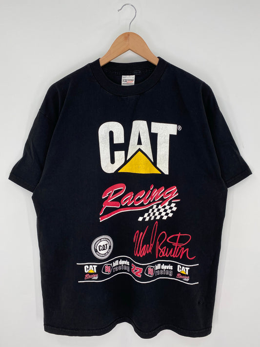 2000 NASCAR CAT x WARD BURTON Size XL Racing T-Shirt / K9612