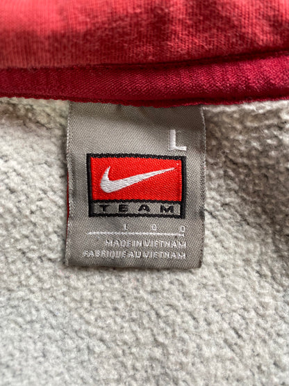 00' NIKE USC TROJANS Size L Vintage College Half-Zip Hoodie Sweat-shirt / A1383