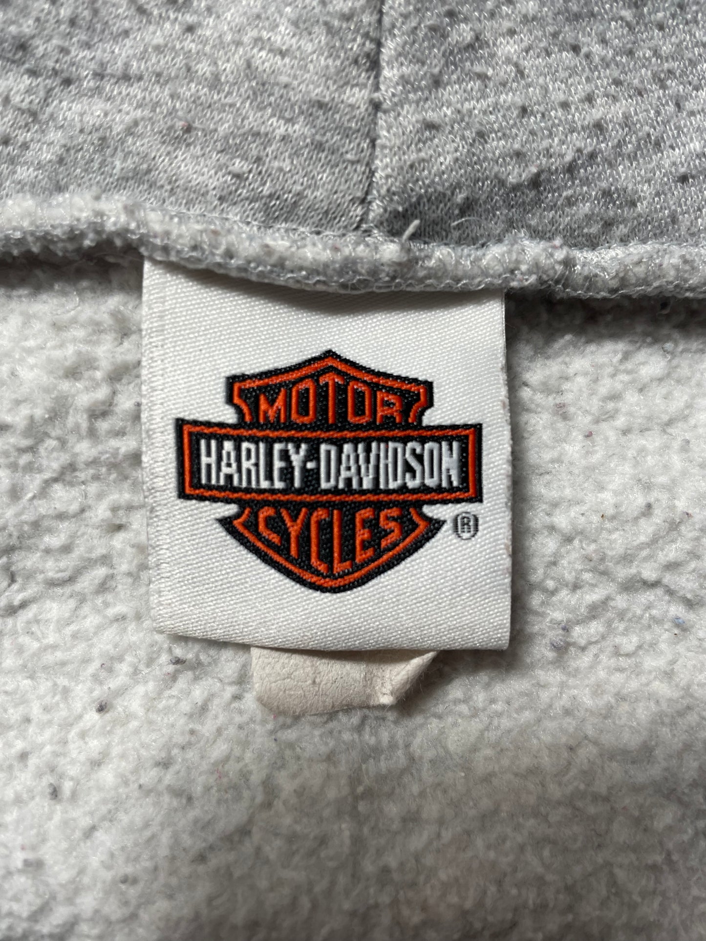 2002 HARLEY DAVIDSON Size No Tag (Approx.L) Vintage Zip Up Hoodie Sweat-shirt / A87