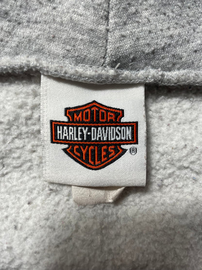 2002 HARLEY DAVIDSON Size No Tag (Approx.L) Vintage Zip Up Hoodie Sweat-shirt / A87