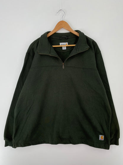 Vintage CARHARRT Size XL Half Zip Sweat Shirt / A9581