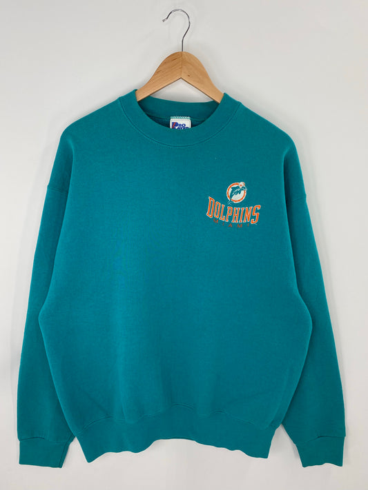 90's MIAMI DOLPHINS Made in USA Size XL Vintage NFL Sweat-Shirt/ K8302