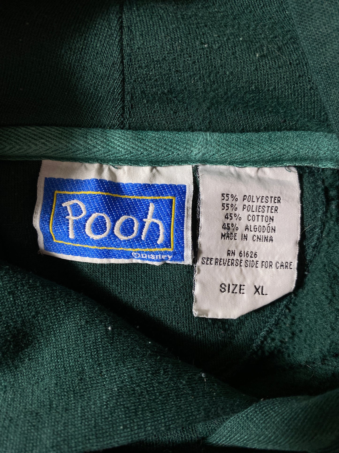 00' DISNEY WINNIE THE POOH Size XL Vintage Hoodie Sweat-Shirt / A6061