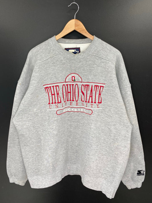 90's STARTER x OHIO STATE Size XL Vintage College Sweat-Shirt / K8153