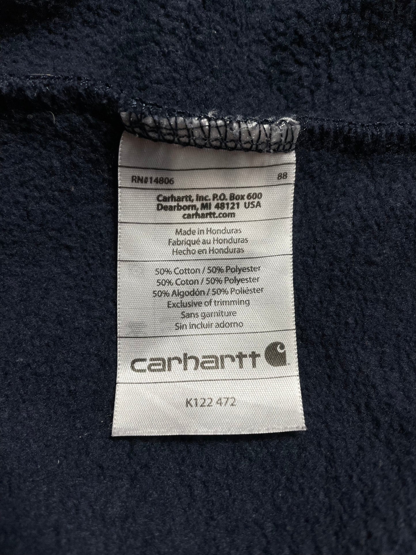 Vintage CARHARTT Size L Zip-up Hoodie Sweat-Shirt / E293