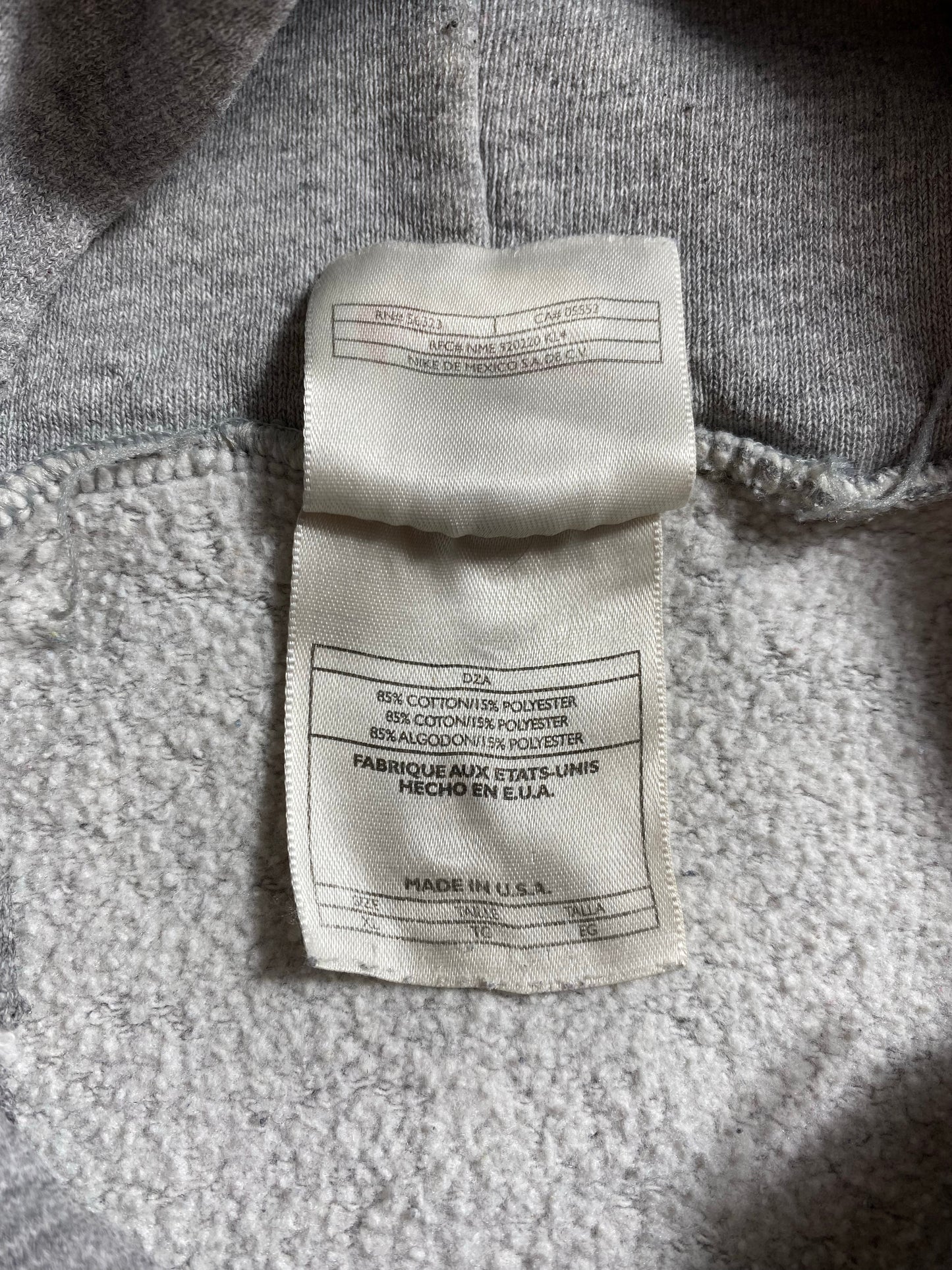 90’s NIKE CENTER SWOOSH Damaged Made in USA Size XL Vintage Hoodie Sweat-shirt / K8943