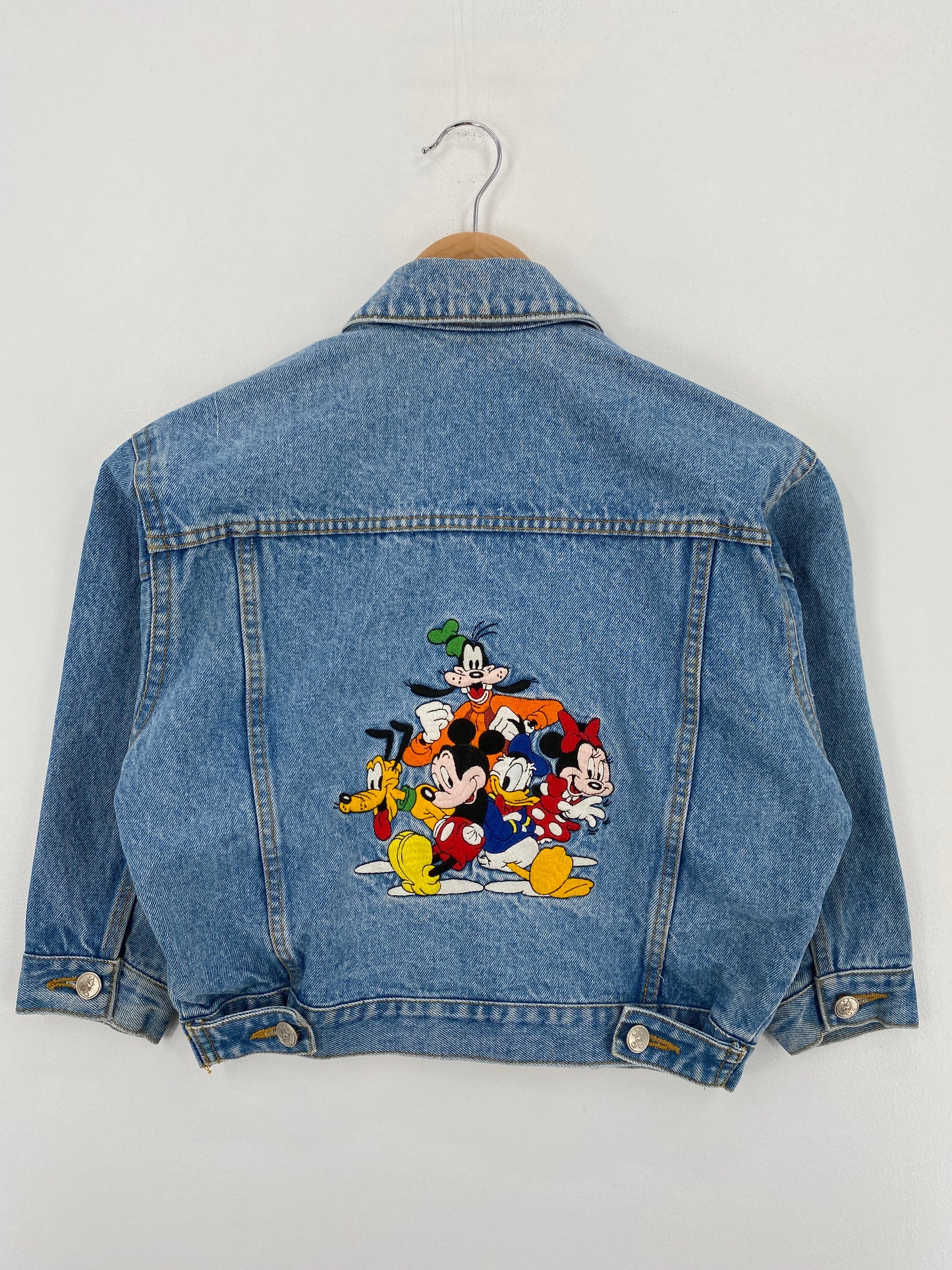 00' DISNEY MICKEY AND FRIENDS Approx. Kids Size M Vintage Denim Jacket / A5887