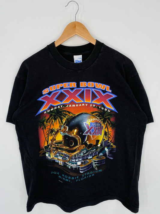 1994 SUPER BOWL MIAMI FLORIDA Made in USA Size L Vintage NFL T-Shirt / K7753