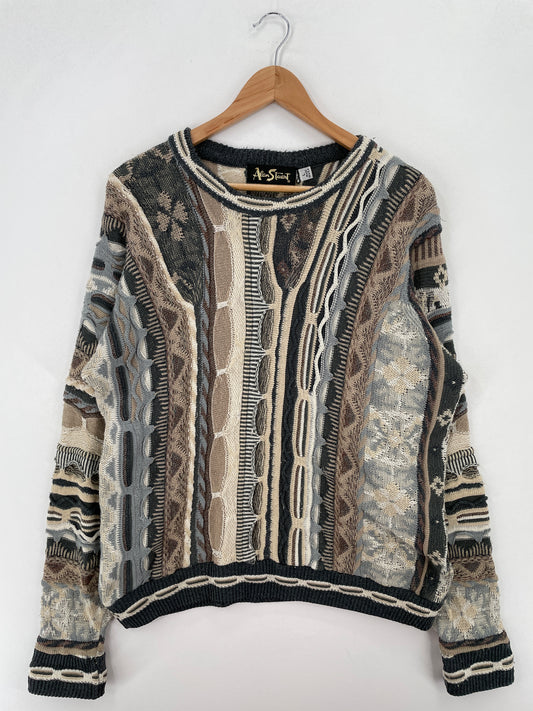Vintage 3D COOGI-Style Size L Knit Sweater / A7662