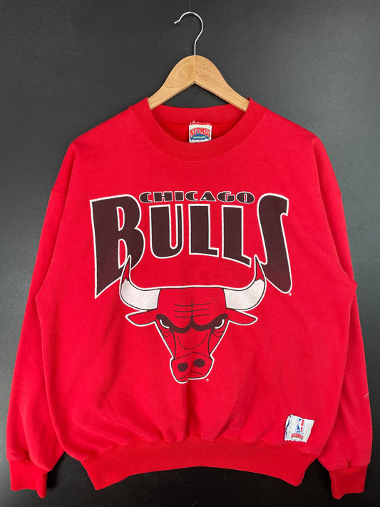 90's CHICAGO BULLS Made in USA Size XL Vintage NBA Sweat-Shirt / A9363