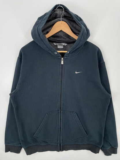 00' NIKE MINI SWOOSH Size L Vintage Hoodie Zip-up Sweat-shirt / A315