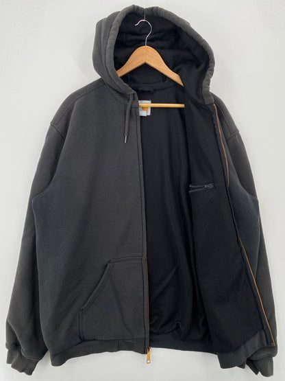 Vintage CARHARTT Size L Hoodie Zip-up Sweat-Shirt / A7927