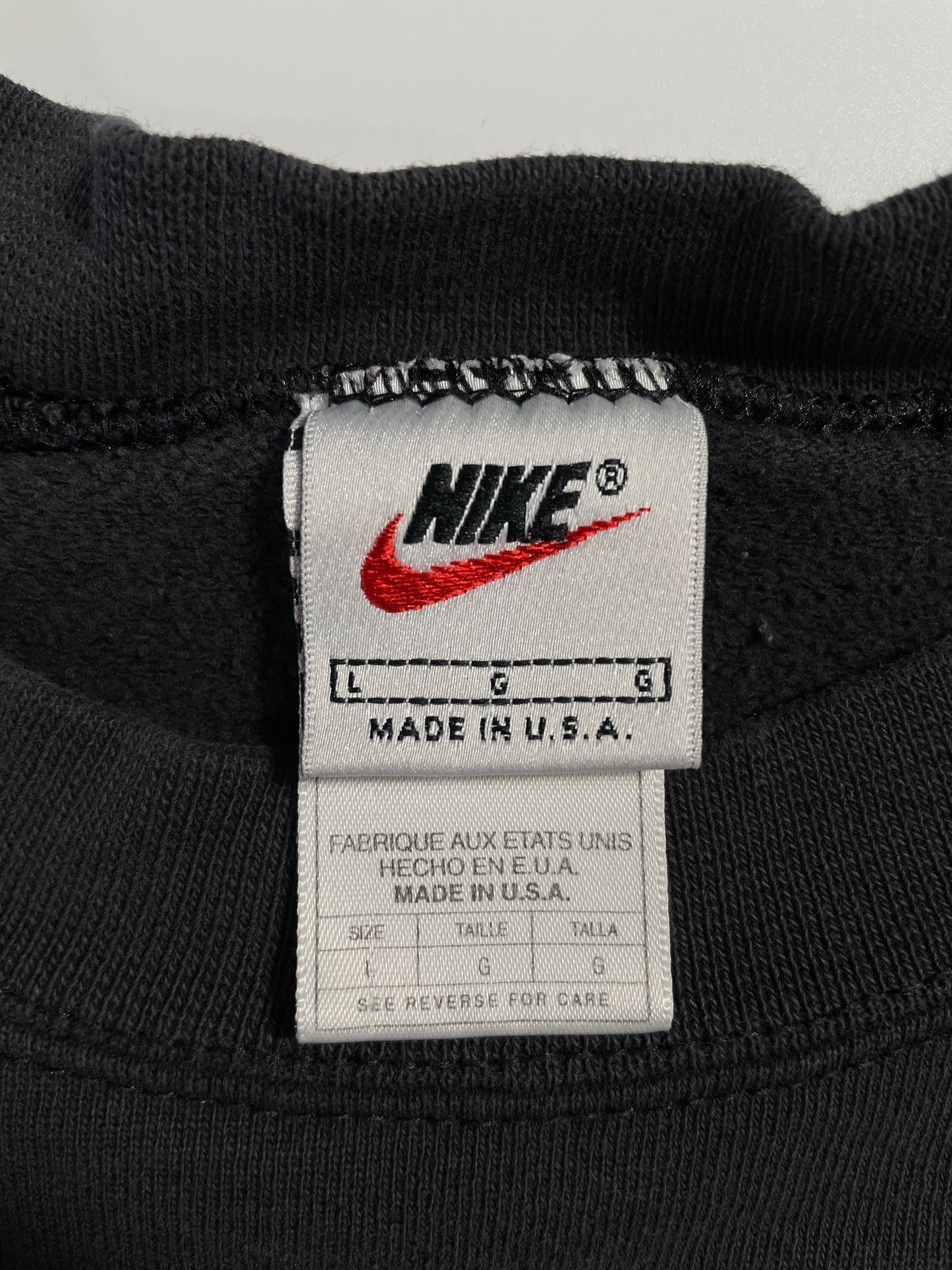 90's NIKE MINI SWOOSH Made in USA Size L Vintage Sweat-shirt / E1124