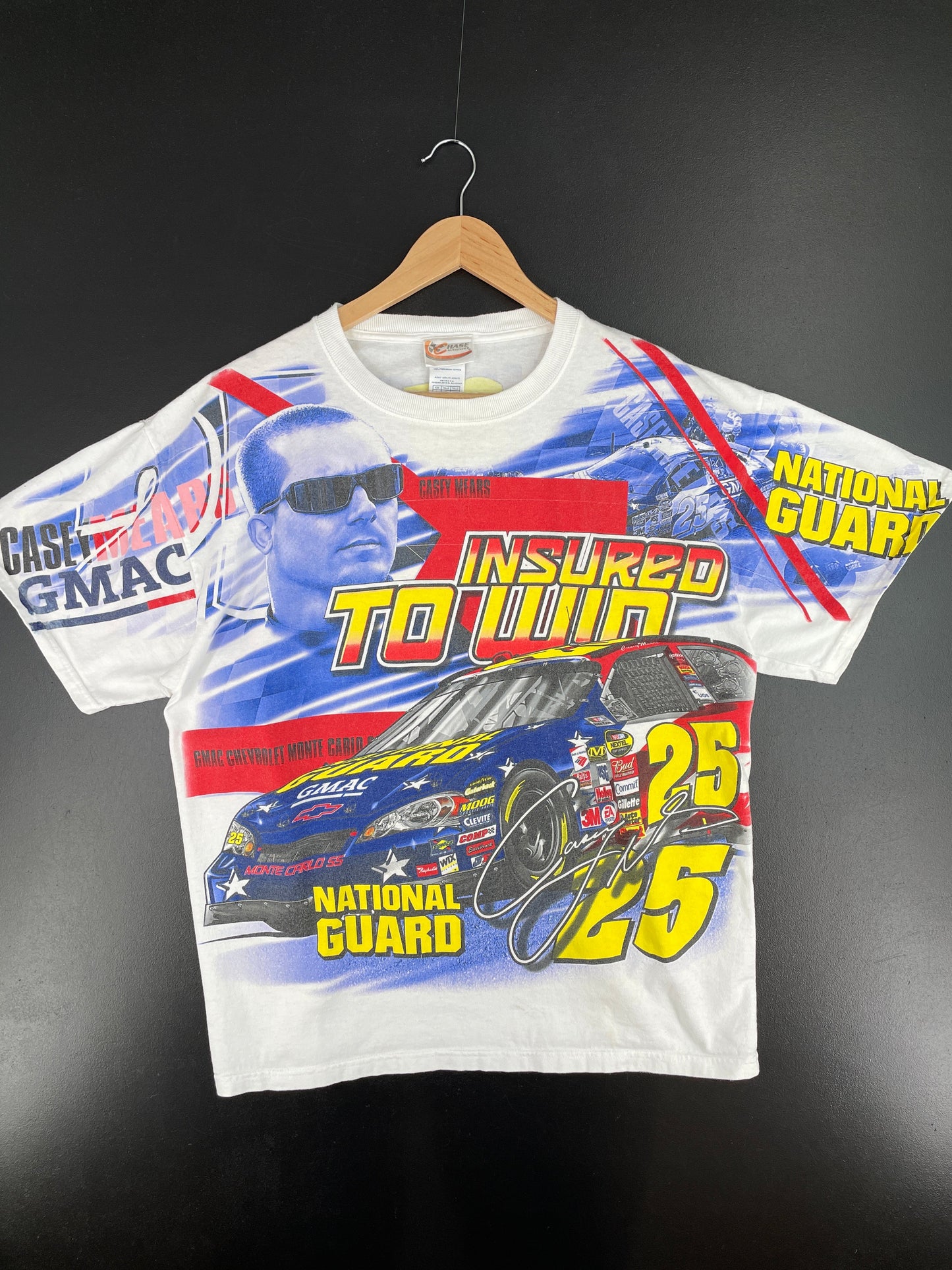 2007 NASCAR x GASEY MEARS Size L Vintage Racing T-Shirt / E6424T