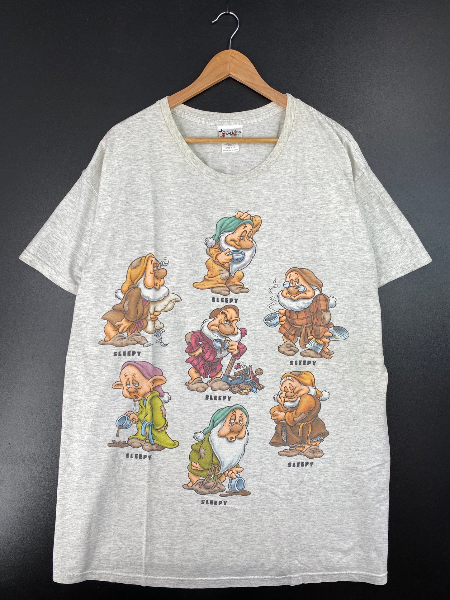 00' DISNEY SEVEN DWARFS Size One Size (Approx. XXXL) Vintage T-Shirt / A8433