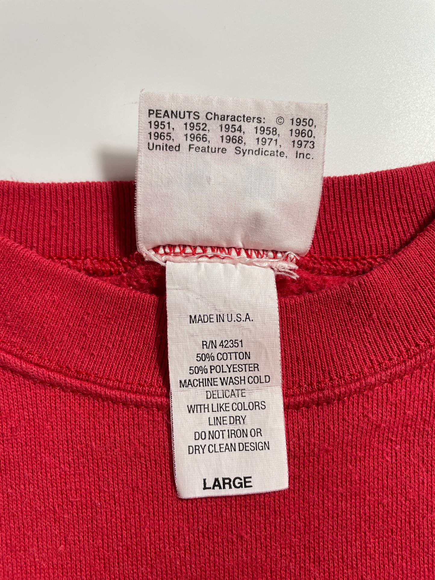 90's PEANUTS CHARLE BROWN Made in USA Size L Vintage Sweat-shirt / A3392