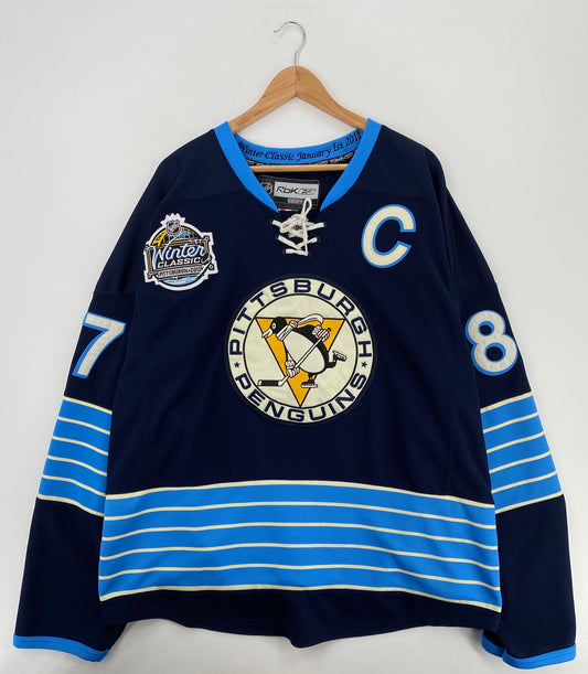 Vintage PITTSBURGH PENGUINS SIDNEY CROSBY Size XXL 54 Vintage NHL Hockey Game Shirt / A6157