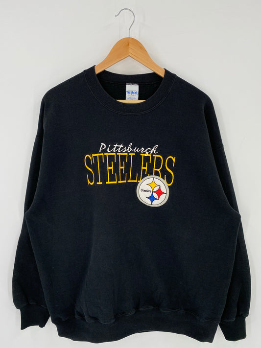 90’s PITTSBURGH STEELERS Made in USA Size XL Vintage NFL Sweat-Shirts/ K6976