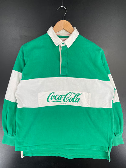80’s COCA COLA Size L Vintage Rugby Shirt / E5502B