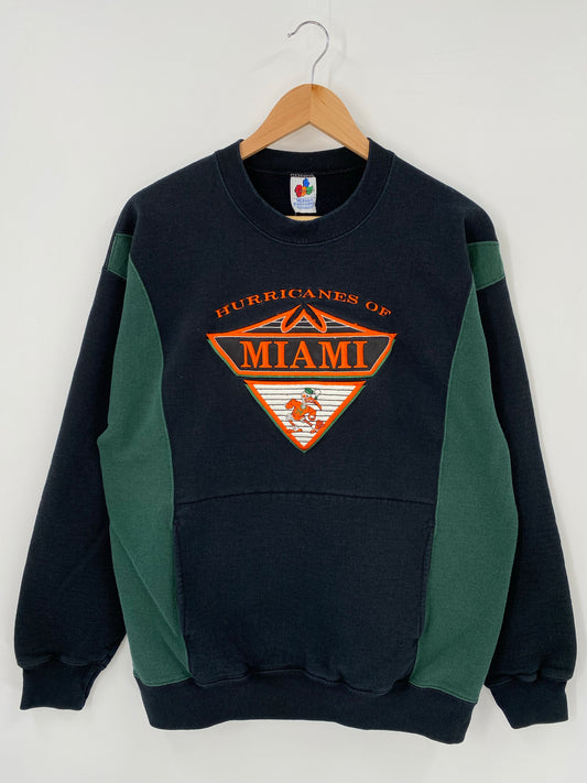 90’s MIAMI HURRICANES Made in USA Size XL Vintage Sweat-Shirt / K4172
