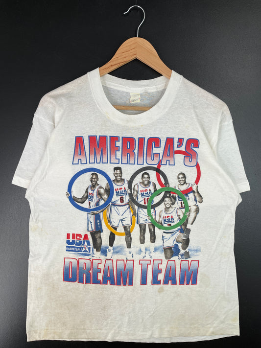 90's AMERICAN'S DREAM TEAM OLYMPIC Size L Vintage NBA T-Shirt / A6789