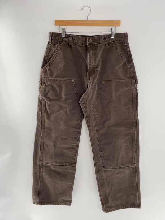 Vintage CARHARTT Size W34xL27 Double Knee Duck Pants / E242