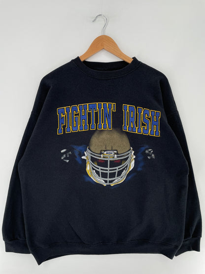 90's NOTRE DAME FIGHTING IRISH Made in USA Size XXL Vintage College Sweat-Shirt / E6461S